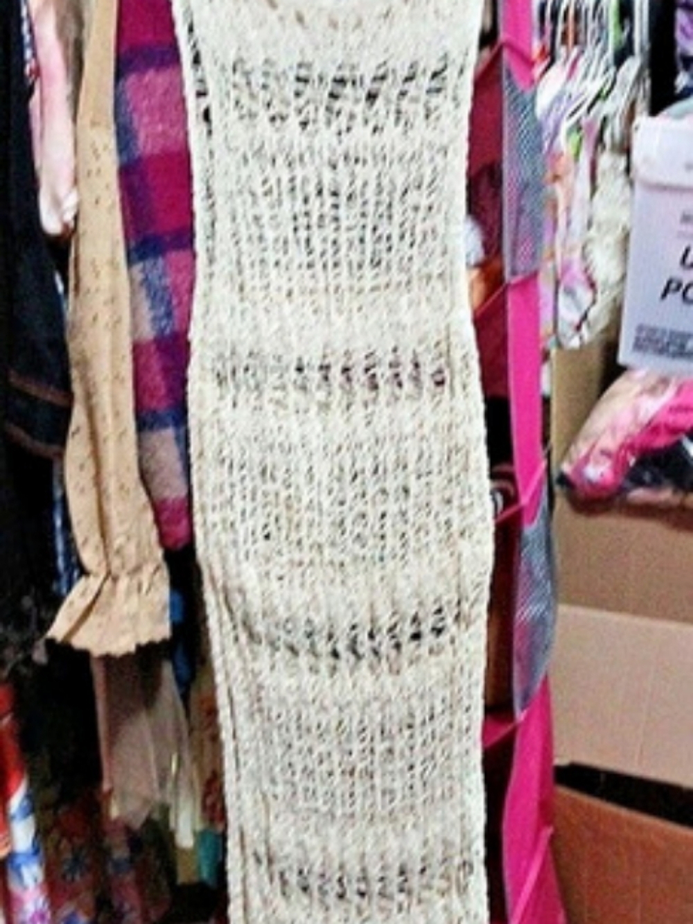 *RARE*Free People Crochet Maxi Dress in Cream, Large